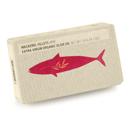 Filety z makreli portugalskiej w oliwie extra virgin BIO w puszce 120 g Maria Organic