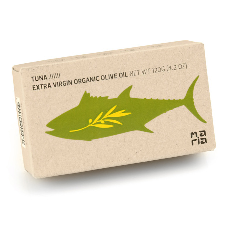 Tuńczyk portugalski w oliwie extra virgin BIO w puszce 120 g Maria Organic