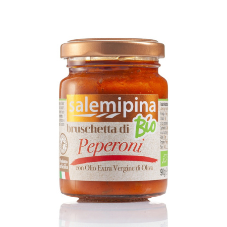 BRUSCHETTA pasta AI PEPERONI BIO SŁODKA PAPRYKA 90 g Salemipina