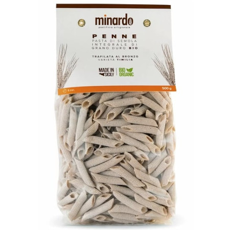 MAKARON PENNE INTEGRALE pełnoziarnisty BIO 500g Minardo