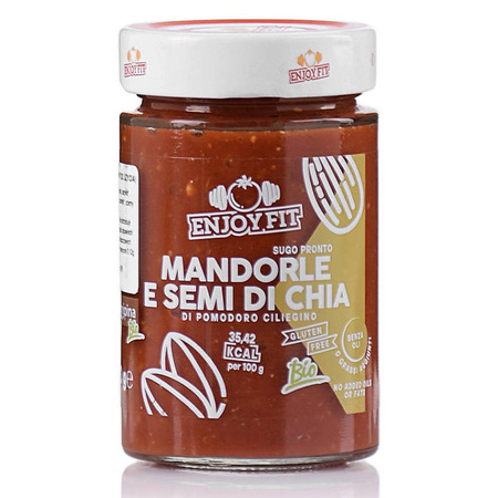 ENJOY FIT gotowy sos pomidorowy z migdałami i chia SUGO PRONTO MANDORLE E SEMI DI CHIA BIO Salemipina 200G