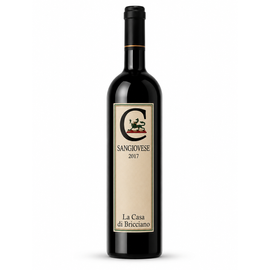 Włoskie czerwone wino wytrawne Sangiovese Toscana IGT 2018 BIO La Casa di Bricciano