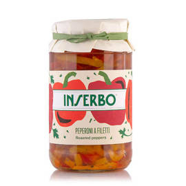 Papryka filety PEPERONI A FILETTI 560G Inserbo