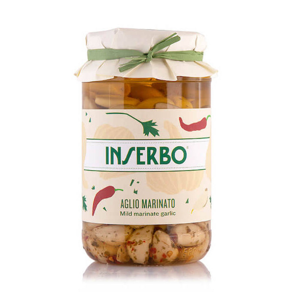 Czosnek marynowany AGLIO MARINATO CONDITO 560G Inserbo