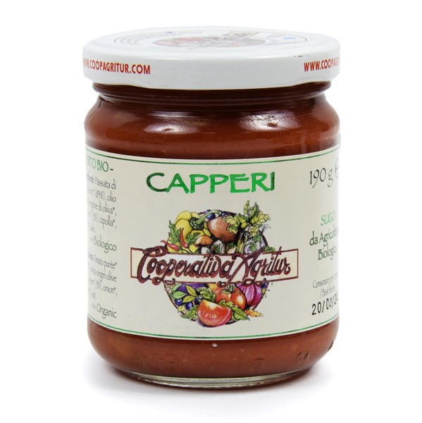 GOTOWY SOS POMIDOROWY Z KAPARAMI SUGO CAPPERI BIO 190g Agritur