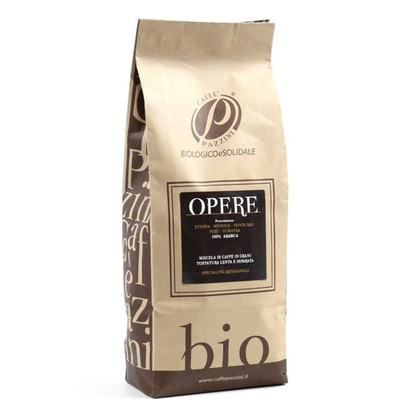 KAWA OPERE BROWN ziarnista 1000g BIO Caffe Pazzini