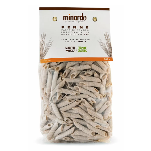 MAKARON PENNE INTEGRALE pełnoziarnisty BIO 500g Minardo