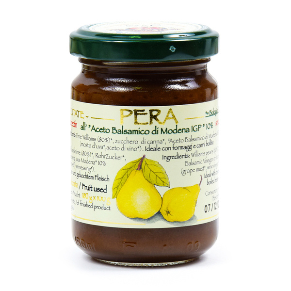 VELLUTATE PERA BIO 10% KONFITURA Z OCTEM BALSAMICZNYM GRUSZKA 165G Agritur